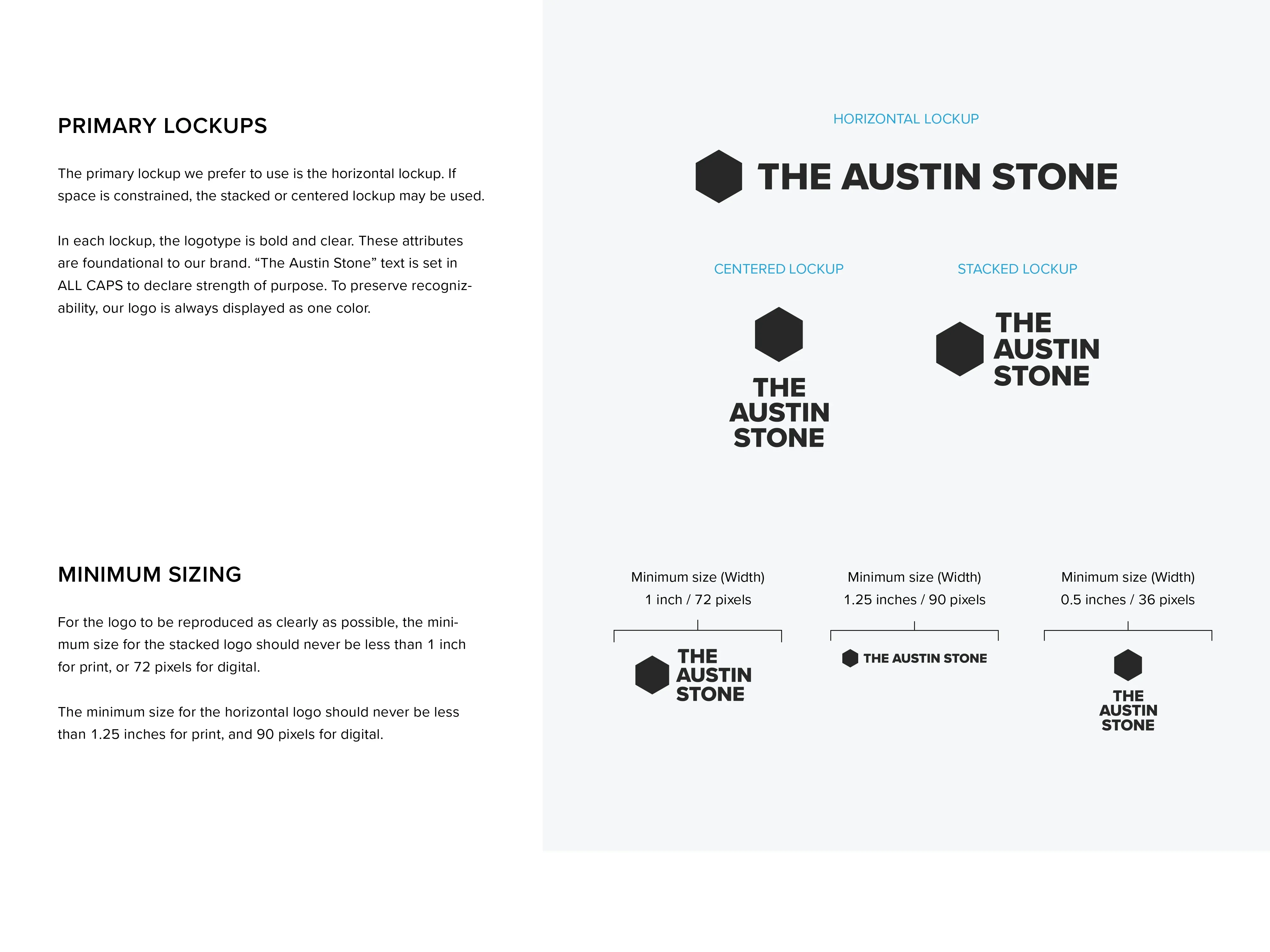 Logo lockups showing the primary mark and sub-brand variations