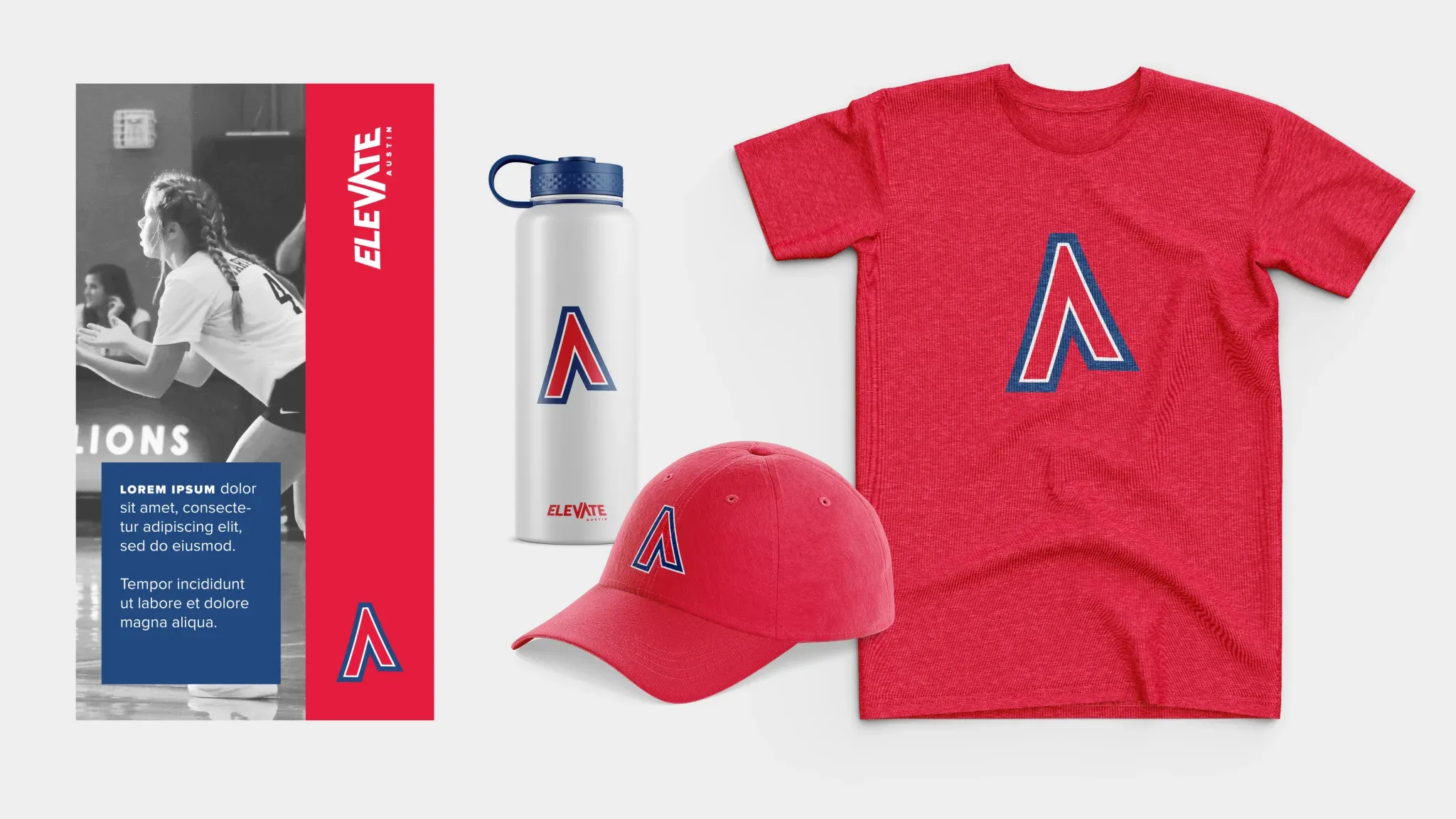 Brand applications across print materials and digital touchpoints